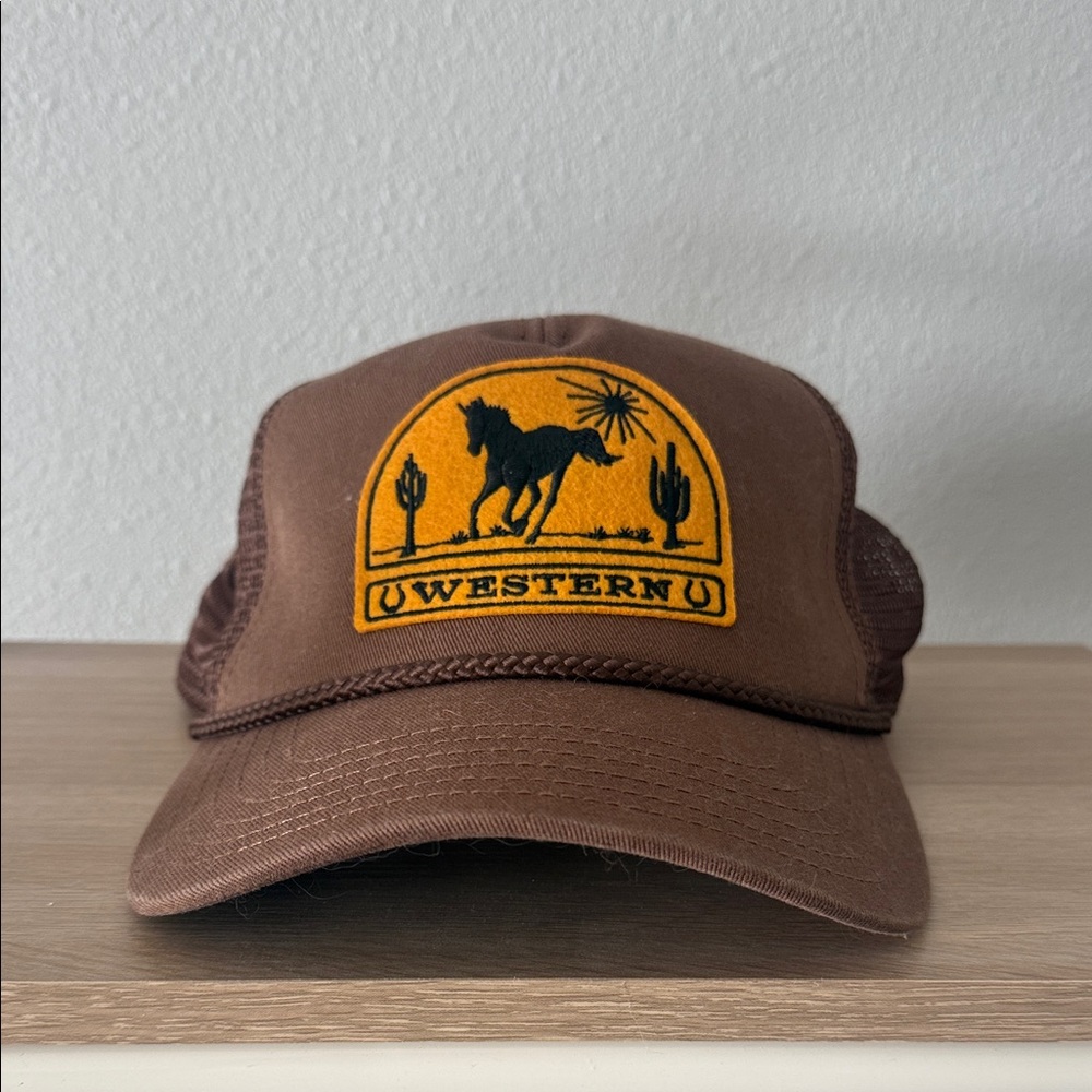 Brown Western Trucker Hat